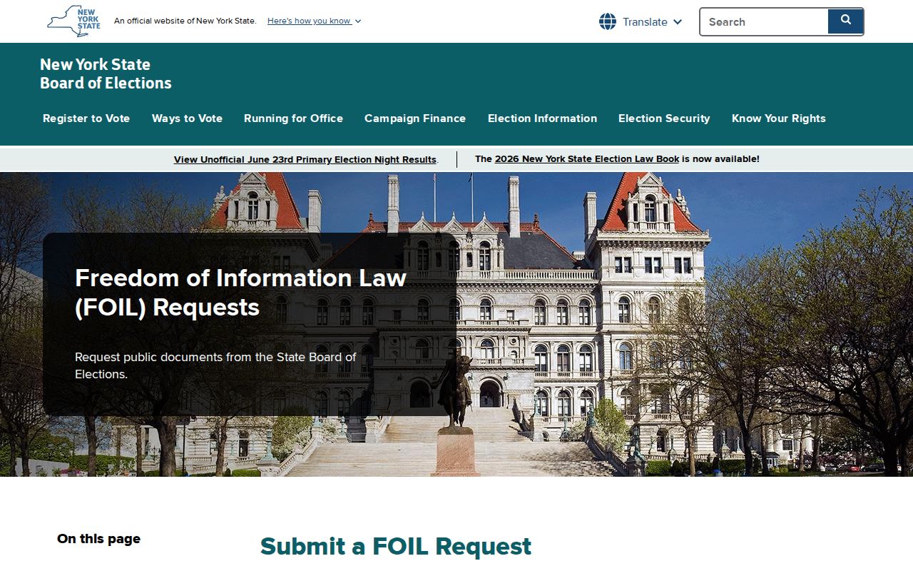 Halfmoon resident lookup New York voter-file FOIL source