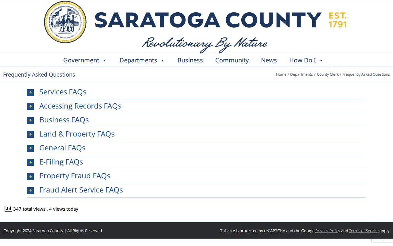 Halfmoon street directory Saratoga County Clerk SearchIQS and deed-record FAQ